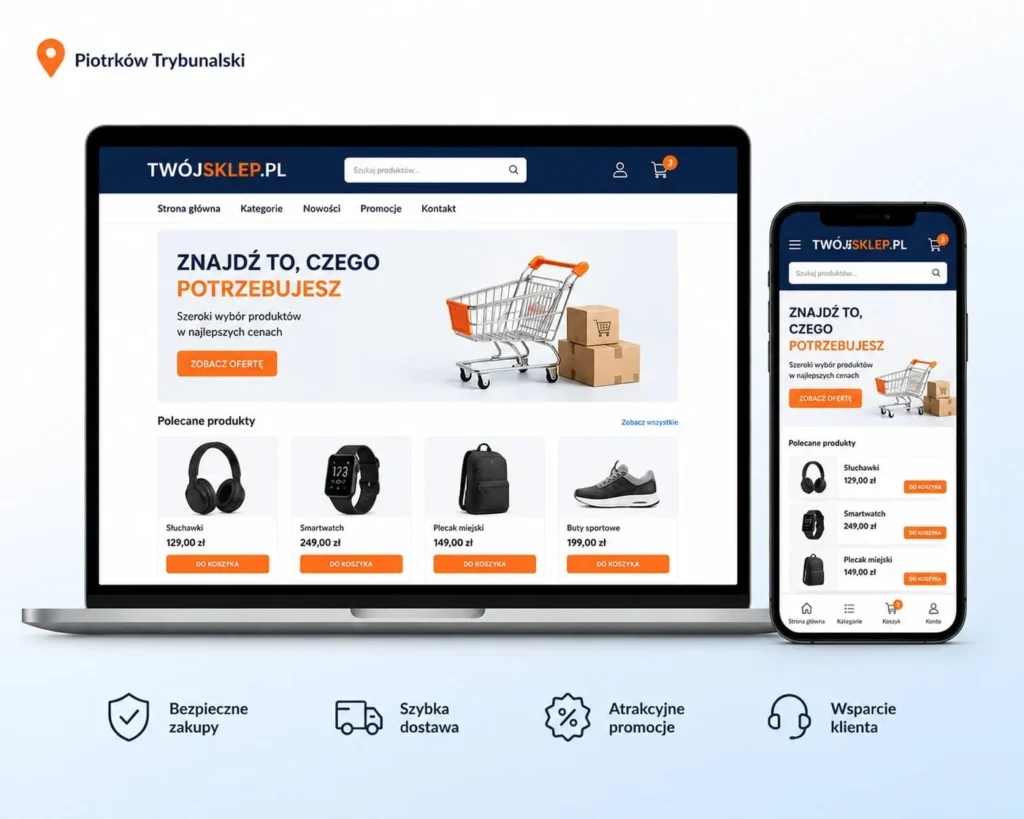 Sklepy internetowe Piotrków Trybunalski, online cała Polska - freelancer